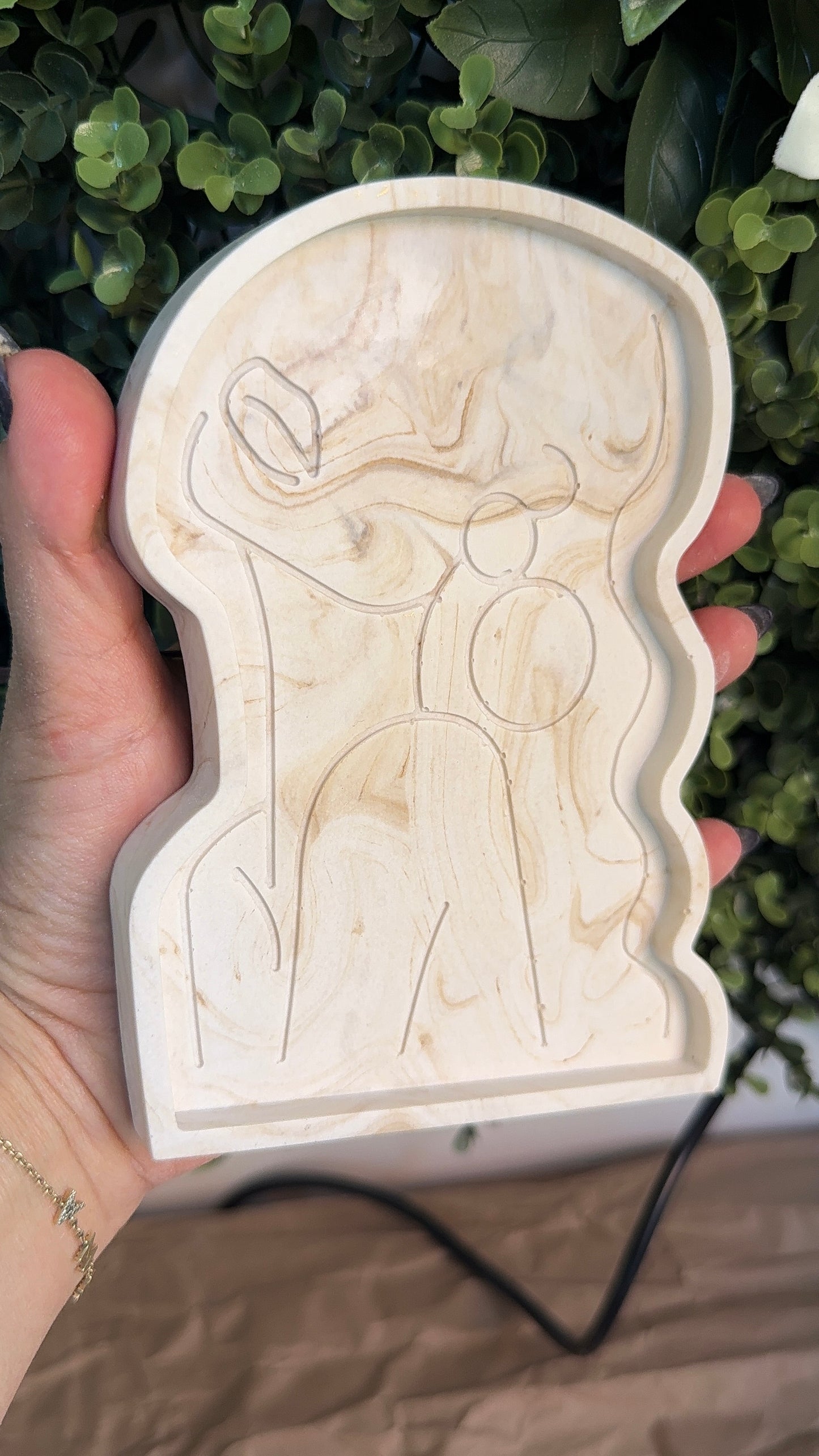 Curvy Female Body Tray